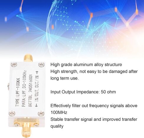 VBESTLIFE LOW PASS FILTER ، LPF 100KK 50 OHM SMA LOW PASS FILTER ، DC-100KHz ، Aluminium Alloy ، لنقل الإشارة in Saudi Arabia