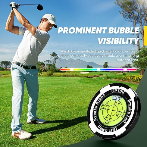 Greennav PRO-High Disision Golf Green Reader & Golf Ball Marker مع مستوى الفقاعة الأفقية ، والمنحدر الأساسي وقراءة خط القراءة ، وملحقات الجولف للرجال نساء in Kuwait
