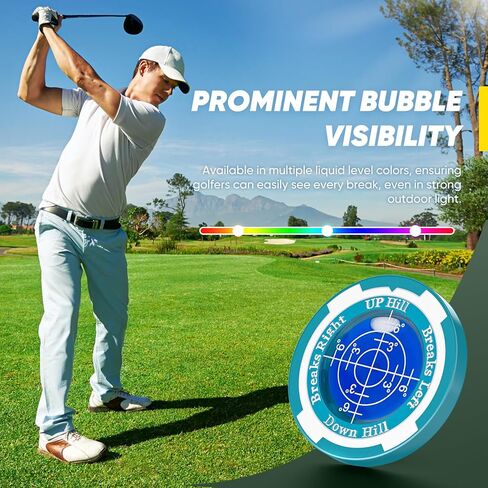 GreenNav Pro-High Precision Golf Green Reader & Golf Ball Marker with Horizontal Bubble Level, Essential Slope & Putt Line Reading Aid, Golf Accessories for Men Women in Saudi Arabia