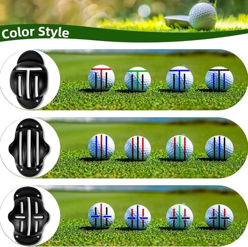 Golf Ball Marker Set with Carry Case, 3 Golf Ball Marking Stencils and 4 Color Golf Ball Markers, Golf Ball Marker Liner Marker, Golf Ball Alignment Marking Tool in Saudi Arabia