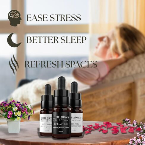 Elite Hotel Fragrance Oils Gift Set (3 Pack) - Midnight Aura, Divine Essence, Global Opulence - Luxury Hotel Scents for Diffusers & Aromatherapy - 0.3 in Saudi Arabia
