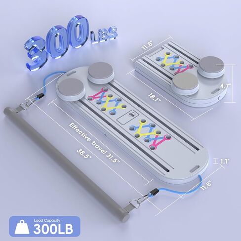 Pilates Board, Pilates Reformer Set, Pilates Machine 15-in-1 Multifunctional Abdominal Board for Home Office Workout, Foldable Portable Pilates Reformer Board for Women in Kuwait