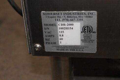 Somerset CDR-2000 20" Double Pass Dough Sheeter | 3/4 HP in Saudi Arabia