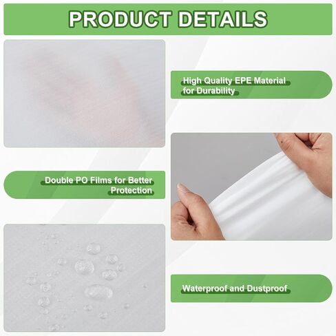30 pcs 20 × 20 بوصة أكياس رغوة كبيرة كبيرة ، أكياس رغوة وسادة لتحريكها ، وحقيبة تغليف اللوازم المتحركة للأطباق الكبيرة ، والكتاب ، وإطار الصور ، والأعمال الفنية القماشية ، والعناصر الهشة in Saudi Arabia