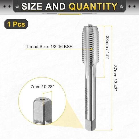 UXCELL HAND BOTTOR TAP 9/16-16 BSF 2B BOTTING BOTTORING TELLING TAPS HIPE FEAD HSS6542 in Kuwait