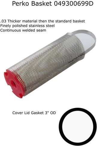 Perko 304 Stainless Steel Basket Strainer Only in Kuwait