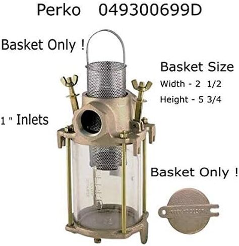 Perko 304 Stainless Steel Basket Strainer Only in Kuwait