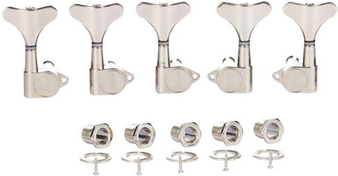 KAISH 5 String 3R2L 18:1 Sealed Bass Tuners Bass Guitar Tuning Keys Tuning Machine Heads for Ibanez/Yamaha Style Acoustic/Electric Bass Chrome in Saudi Arabia