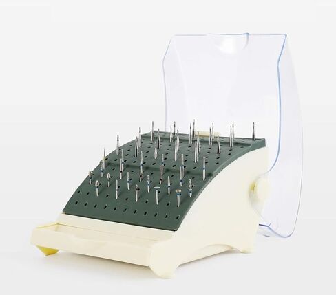 142 Hole Dental Large Bur Block w/Lid Autoclavable Dental Professional Bur Station Durable Dental Drill Organizer in Kuwait