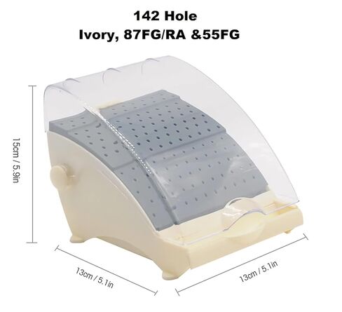 142 Hole Dental Large Bur Block w/Lid Autoclavable Dental Professional Bur Station Durable Dental Drill Organizer in Kuwait