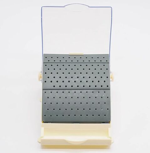 142 Hole Dental Large Bur Block w/Lid Autoclavable Dental Professional Bur Station Durable Dental Drill Organizer in Kuwait