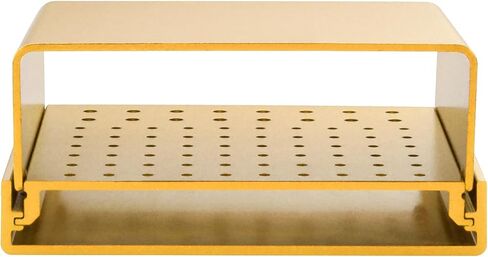 76 Holes Dental Burs Holder Block Cleaning Stand Drill Storage Boxs FG Bur Autoclavable Organizer (Silver) in Saudi Arabia