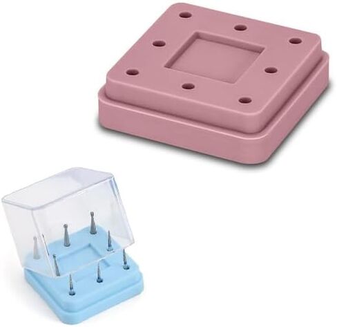 2 PCS Dental Bur Block Silicone Sidicon Magnetic Autoglavable 8 قدرة لحامل Bors Brs Brs (الأرجواني) in Kuwait