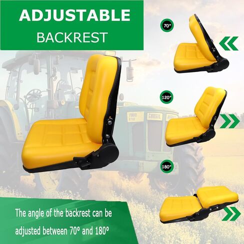 Tractor Seat,Universal Lawn Mower and Forklift Seat with Adjustable Back,Armrest,Slide Rail And Safety Belt,for Tractor,Mower,Excavator,Bucket,Dozer in Saudi Arabia