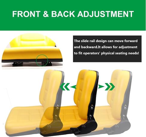 Tractor Seat,Universal Lawn Mower and Forklift Seat with Adjustable Back,Armrest,Slide Rail And Safety Belt,for Tractor,Mower,Excavator,Bucket,Dozer in Saudi Arabia