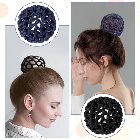 8 PCS Hair Bun Net, Hair Net for Buns Invisible Knot HairNets Elastic Hairs Bun Covers Edge Mesh Hairs Nets for Dance, Ballet, Girls, Sleeping, Women Dance Accessories in Saudi Arabia