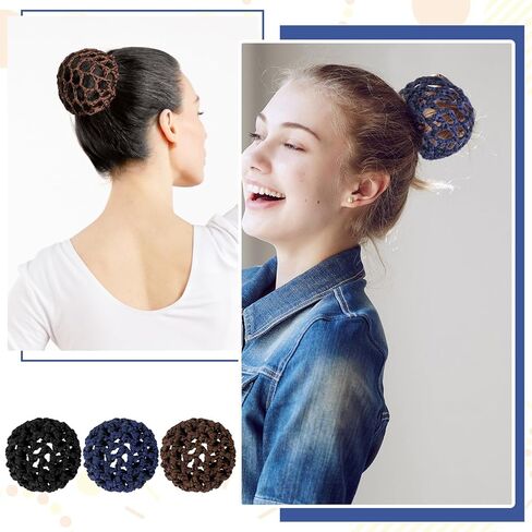 8 PCS Hair Bun Net, Hair Net for Buns Invisible Knot HairNets Elastic Hairs Bun Covers Edge Mesh Hairs Nets for Dance, Ballet, Girls, Sleeping, Women Dance Accessories in Saudi Arabia