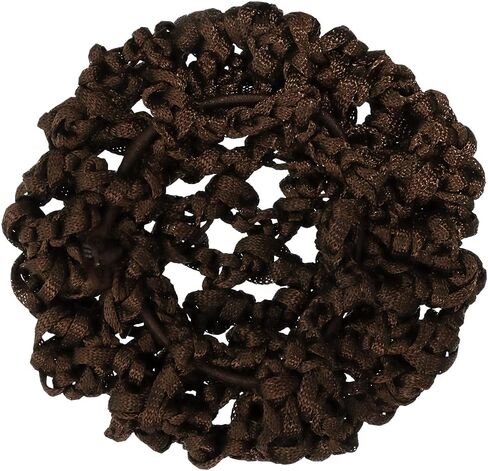 PENTA ANGEL Hair Bun Covers 3Pcs Elastic Crochet Knit Invisible Hair Nets Snood Accessory for Women Girls Dance Ballet Skating (Black, 8cm) in Saudi Arabia