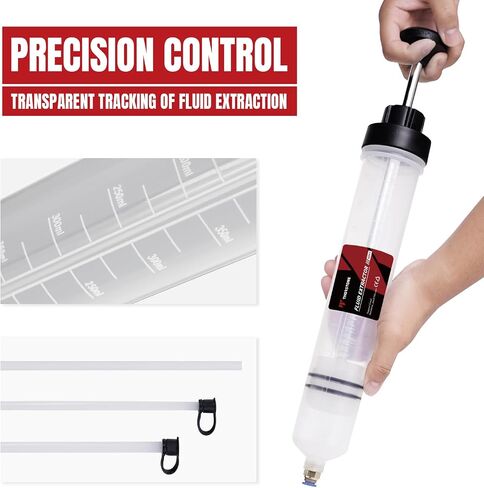 Thorstone Automotive Fluid Extractor Pump, 200cc Oil Change Syringe with Hose, Manual Suction & Filler Oil Evacuator (7 Oz./0.21 Qt./200 CC) in Saudi Arabia