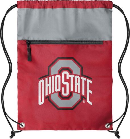FOCO NCAA Officially Licensed Unisex Team Color Collage Primary Logo Wordmark Drawstring Backpack With Zippered Pocket - Texas Longhorns in Saudi Arabia