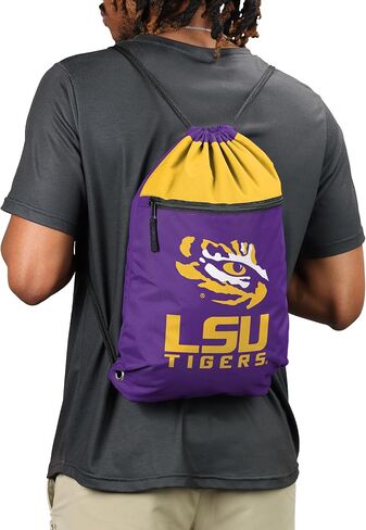 FOCO NCAA Officially Licensed Unisex Team Color Collage Primary Logo Wordmark Drawstring Backpack With Zippered Pocket - Texas Longhorns in Kuwait