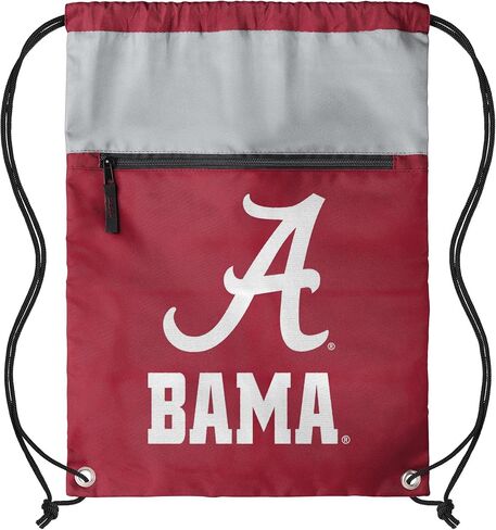 FOCO NCAA Officially Licensed Unisex Team Color Collage Primary Logo Wordmark Drawstring Backpack With Zippered Pocket - Texas Longhorns in Kuwait