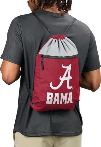 FOCO NCAA Officially Licensed Unisex Team Color Collage Primary Logo Wordmark Drawstring Backpack With Zippered Pocket - Texas Longhorns in Kuwait