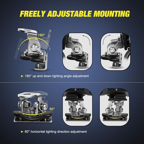 Nilight LED LID Light Bar Bracket 2PCS Universal Lood-Balar Hood Fog Pods Work Work Lamp No Drilling Aluminium Mount Clamp حامل للشاحن in Saudi Arabia