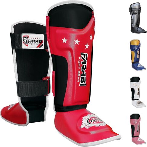 Farabi Sports Shin Instep Kids Junior MMA Kick Boxing Shin Guard Training Shin Protector Guards in Kuwait