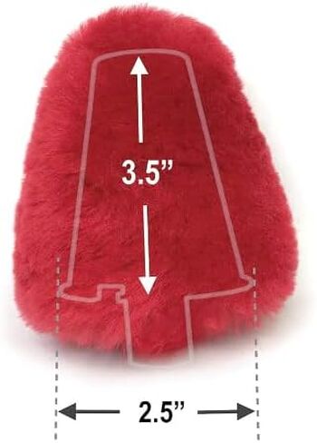 Jounjip Dual Wool Buffer Covers - مصنوعة يدويًا 100 ٪ Lambswool Bonnets - مقابل 2.5 × 3.5 بوصة من المخاريط (2Pack أسود) in Kuwait