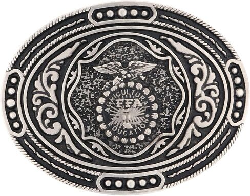 Montana Silversmiths Forever Blue Future Farmers of America FFA Oval Belt Buckle in Kuwait