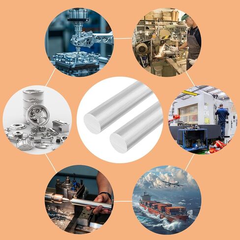 1PCS Aluminum Rod 3/4 inch Aluminum Round Bar Stock 6061 Solid Extruded Lathe Bar Stock Aluminums Round Rod 7.9 inch Round for Industrial, DIY Craft in Saudi Arabia