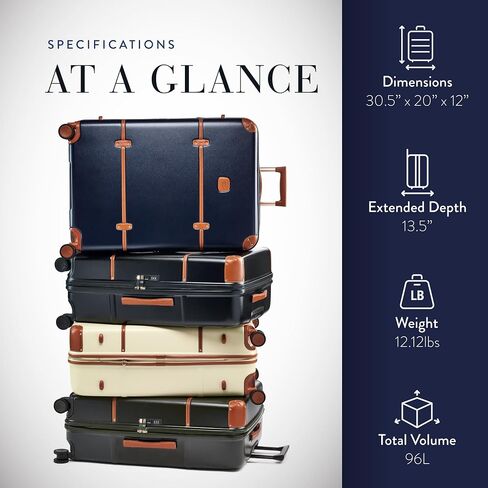 Bric's Bellagio Spinner Trunk - 21"- Luxury Bags for Women and Men - TSA Approved Luggage - Cream in Saudi Arabia