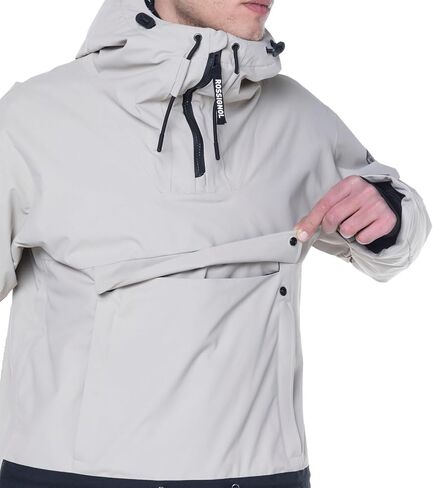 Rossignol Men's Snowboard Anorak Waterproof Windproof Ventilated Relaxed Fit Insulated 1/4 Zip Jacket with Multiple Pockets in Saudi Arabia