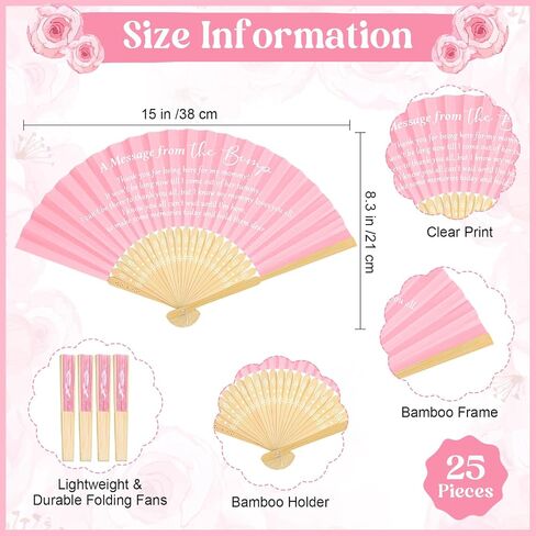 Baby Shower Favors for Guests Folding Paper Fans a Message from The Bump Favors Bamboo Fans with Thank You Tags Handheld Fans Baby Shower Party Favor for Girl Gender Reveal(Blue,25) in Saudi Arabia