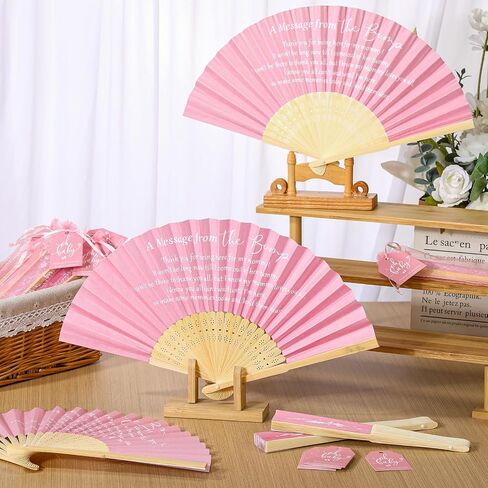 Baby Shower Favors for Guests Folding Paper Fans a Message from The Bump Favors Bamboo Fans with Thank You Tags Handheld Fans Baby Shower Party Favor for Girl Gender Reveal(Blue,25) in Saudi Arabia