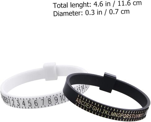 Veemoon 10-Piece Ring Sizer Measuring Tool Set Adjustable Finger Gauge for Jewelry US UK Sizes Accurate Measurement for Engagement and Wedding Rings in Saudi Arabia