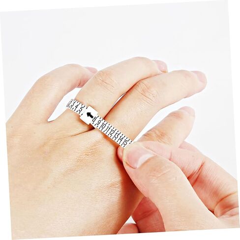 Veemoon 10-Piece Ring Sizer Measuring Tool Set Adjustable Finger Gauge for Jewelry US UK Sizes Accurate Measurement for Engagement and Wedding Rings in Saudi Arabia