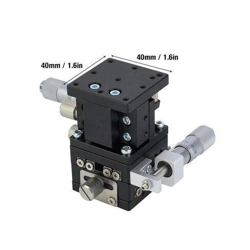 40 × 40 مم XXYZ 3AXIS المرحلة الخطية الدقيقة الدقيقة ، منصة إزاحة سبيكة الألومنيوم ، منصة انزلاق الجدول المنزلق للأدوات البصرية ، معدات قياس in Kuwait