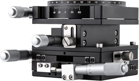 Precision Linear Stage, Cross Roller Bearing Stage Platform, Multi-Axis Manual Linear Position Stage Table ±0.01mm, Laboratory 5kg Load Suitable for Optical Instruments, Measuring Equipment in Saudi Arabia