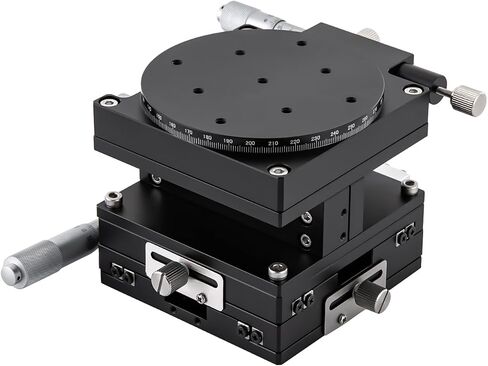 Precision Linear Stage, Cross Roller Bearing Stage Platform, Multi-Axis Manual Linear Position Stage Table ±0.01mm, Laboratory 5kg Load Suitable for Optical Instruments, Measuring Equipment in Saudi Arabia