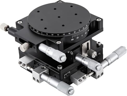 Precision Linear Stage, Cross Roller Bearing Stage Platform, Multi-Axis Manual Linear Position Stage Table ±0.01mm, Laboratory 5kg Load Suitable for Optical Instruments, Measuring Equipment in Saudi Arabia