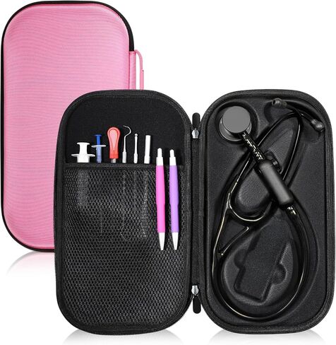 1 Pack Digital Stethoscope Case, 13.19 x 7.48 x 1.77 Inches Large Carrying Case Compatible with Digital or Cardiology Stethoscope, Black in Saudi Arabia