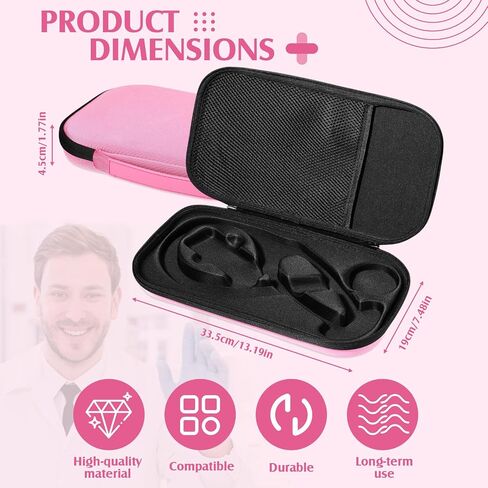 1 Pack Digital Stethoscope Case, 13.19 x 7.48 x 1.77 Inches Large Carrying Case Compatible with Digital or Cardiology Stethoscope, Black in Saudi Arabia