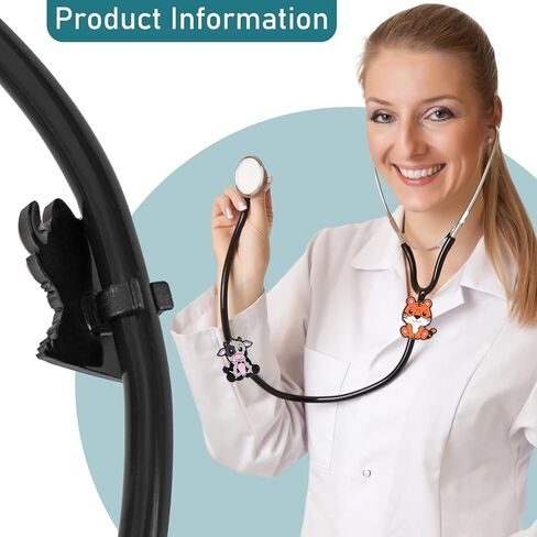 Zoo Animals Stethoscope Charm Tag for Nurse - 20Pcs Cute Animal Medical Plastic Stethoscope Decor Accessories, Present for Pediatric Doctor & Veterinarian, Medical Worker Nursing Graduation in Saudi Arabia