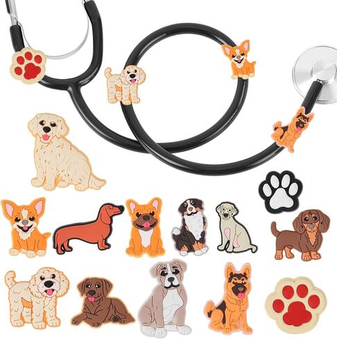 Zoo Animals Stethoscope Charm Tag for Nurse - 20Pcs Cute Animal Medical Plastic Stethoscope Decor Accessories, Present for Pediatric Doctor & Veterinarian, Medical Worker Nursing Graduation in Saudi Arabia