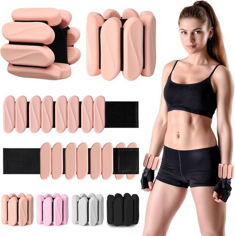 أوزان معصم ، 2PACK أوزان يمكن ارتداؤها في الكاحل للنساء والرجال ، ذراع قابلة للتعديل وأوزان الساق ، أساور مرجحة للسيليكون للمشي بيلاتيس اليوغا الجريئة للرقص 2LB in Kuwait