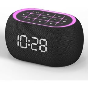 ANJANK Alarm Clock FM Radio with Bluetooth Speaker, Hi-Fi Stereo Sound, 7 Night Light Clolors, 8 Wake Up Sounds, 0-100% Dimmer, 30-Level Volume, Small Digital LED Clock with Auto Time Sync for Bedroom in Kuwait