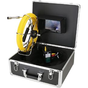Pipeline Endoscope, Industrial Endoscope Inspection Camera, 7 Inch 30 Meter Line HD Camera for Wall Car Engine Inspection(with Video Recording) in Saudi Arabia