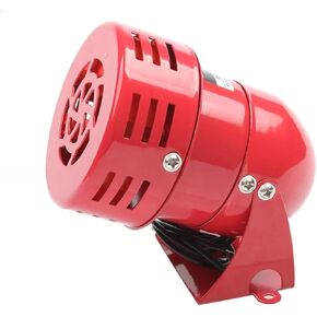 12V DC 24V DC 220V AC 110V AC Red Mini Metal Motor Siren Industrial Alarm Sound Electrical Guard Against Theft MS-190(AC 110V) in Saudi Arabia